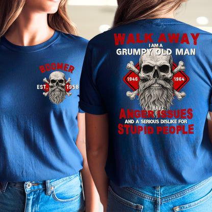 Boomer Custom Year T-Shirt : Walk away , I'm a crumpy old man