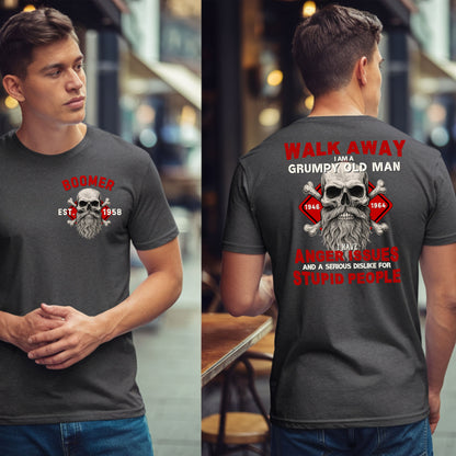 Boomer Custom Year T-Shirt : Walk away , I'm a crumpy old man