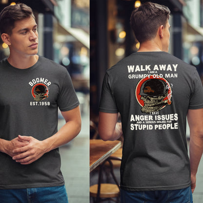 Boomer Custom Year T-Shirt : Walk away , I'm a crumpy old man