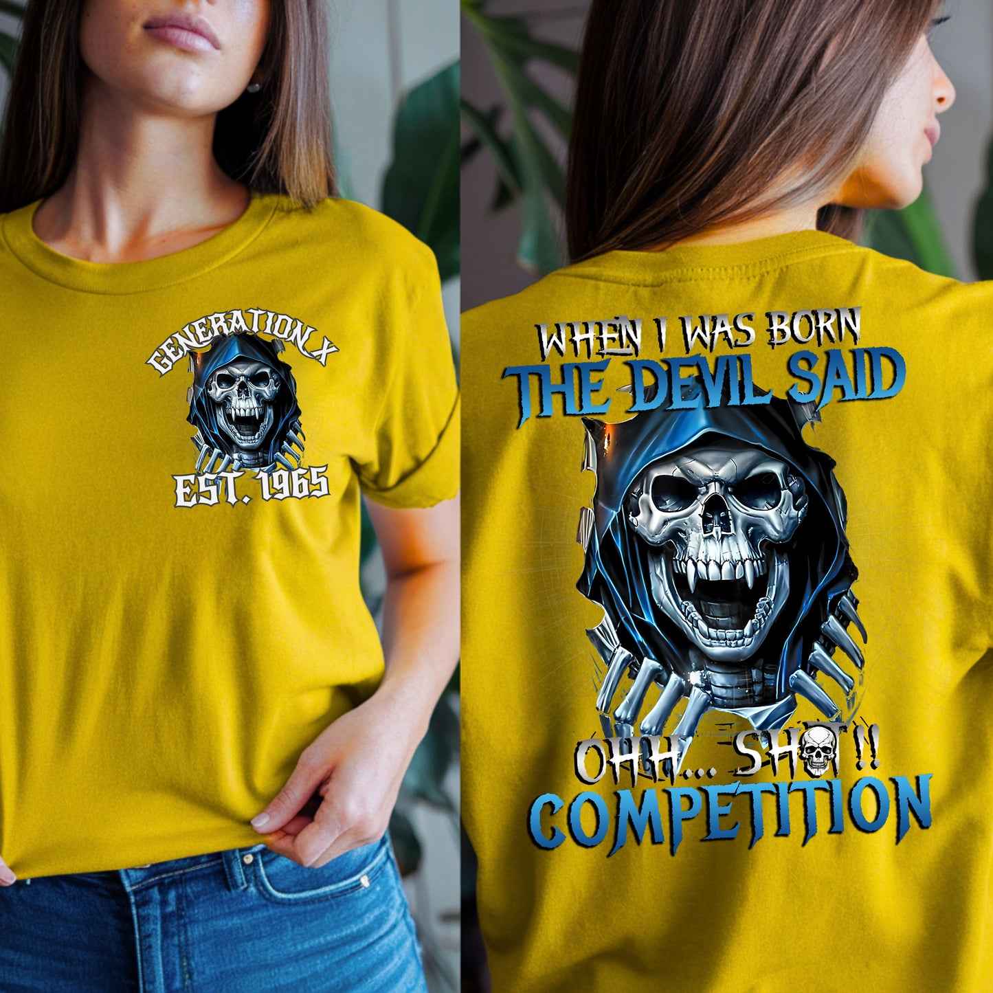 Gen X Custom Year T-shirt : When i was born , The devil said shit