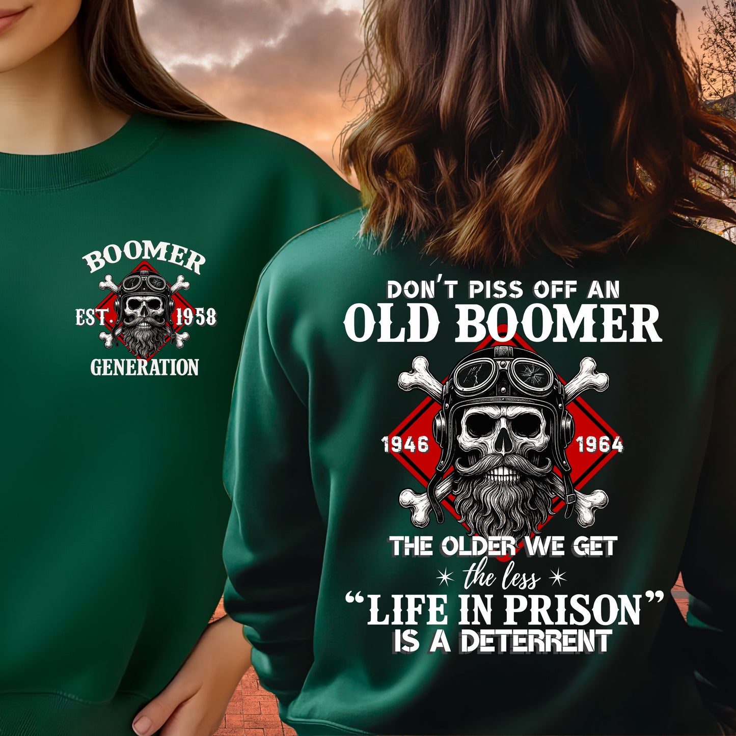 Boomer Custom Year Sweatshirt : Don't piss off with a boomer