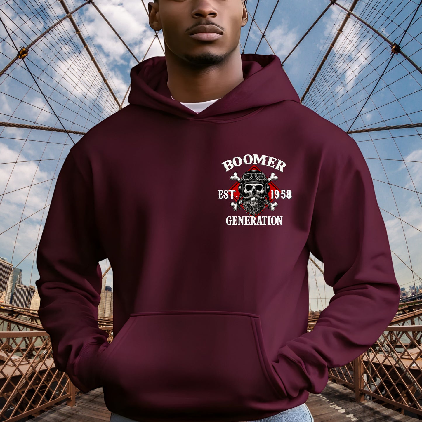 Boomer Custom Year Hoodie : Don't piss off with a boomer