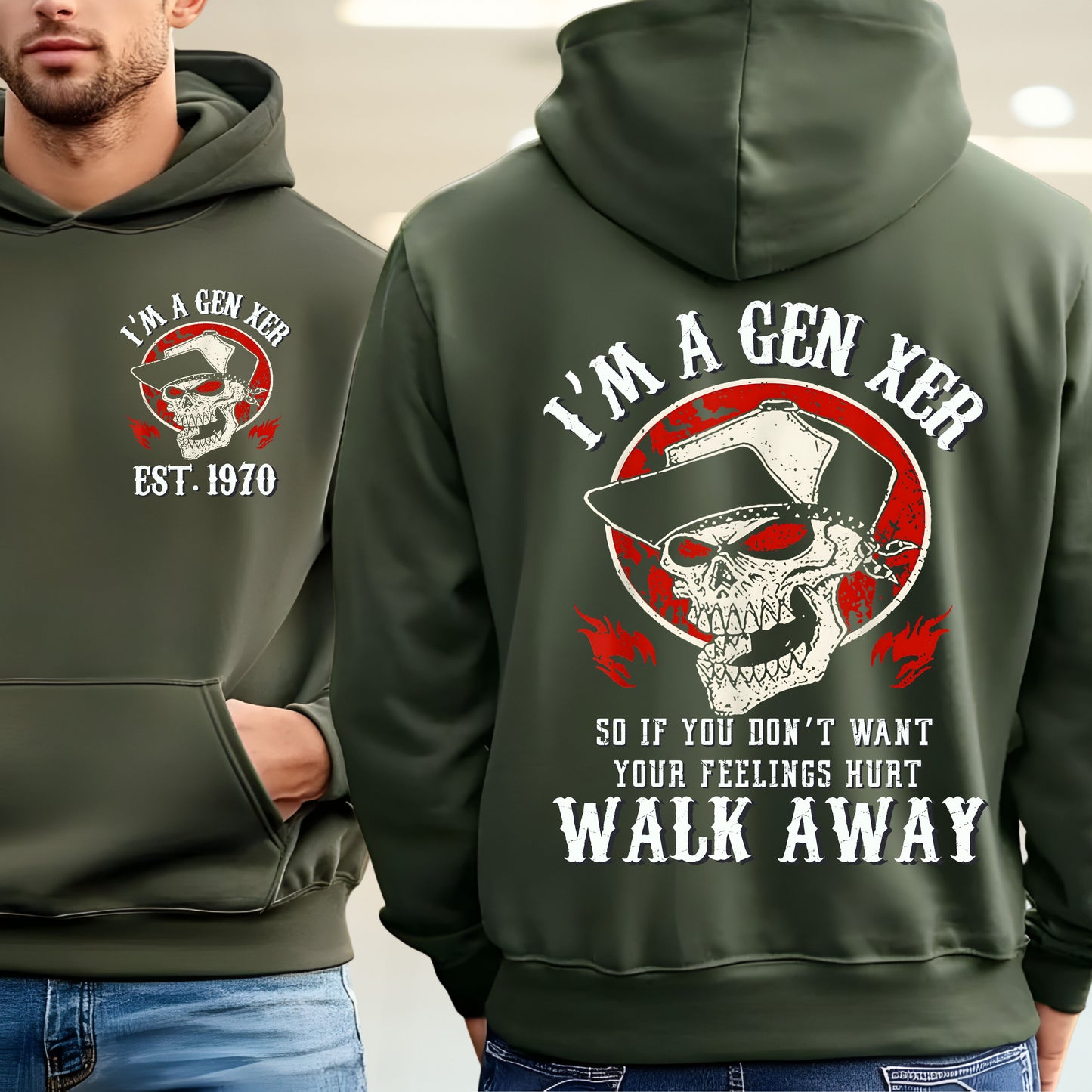 Gen X Custom Year Hoodie: I'm gen xer , Walk away