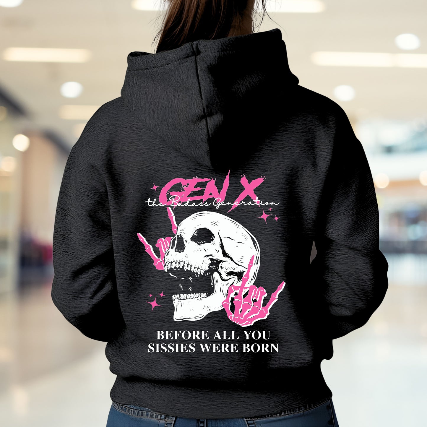 Gen X Custom Year Hoodie : Before all you sissies were born "Pink"