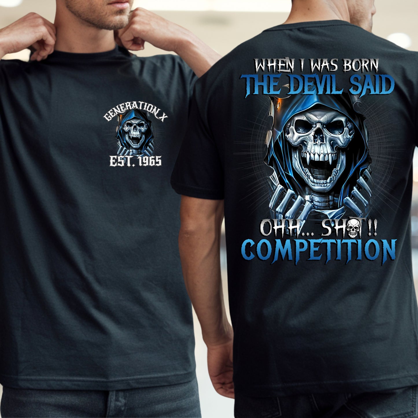 Gen X Custom Year T-shirt : When i was born , The devil said shit