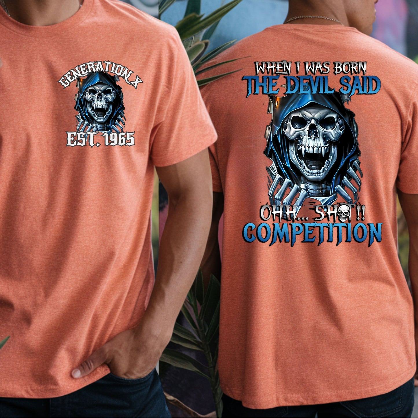Gen X Custom Year T-shirt : When i was born , The devil said shit