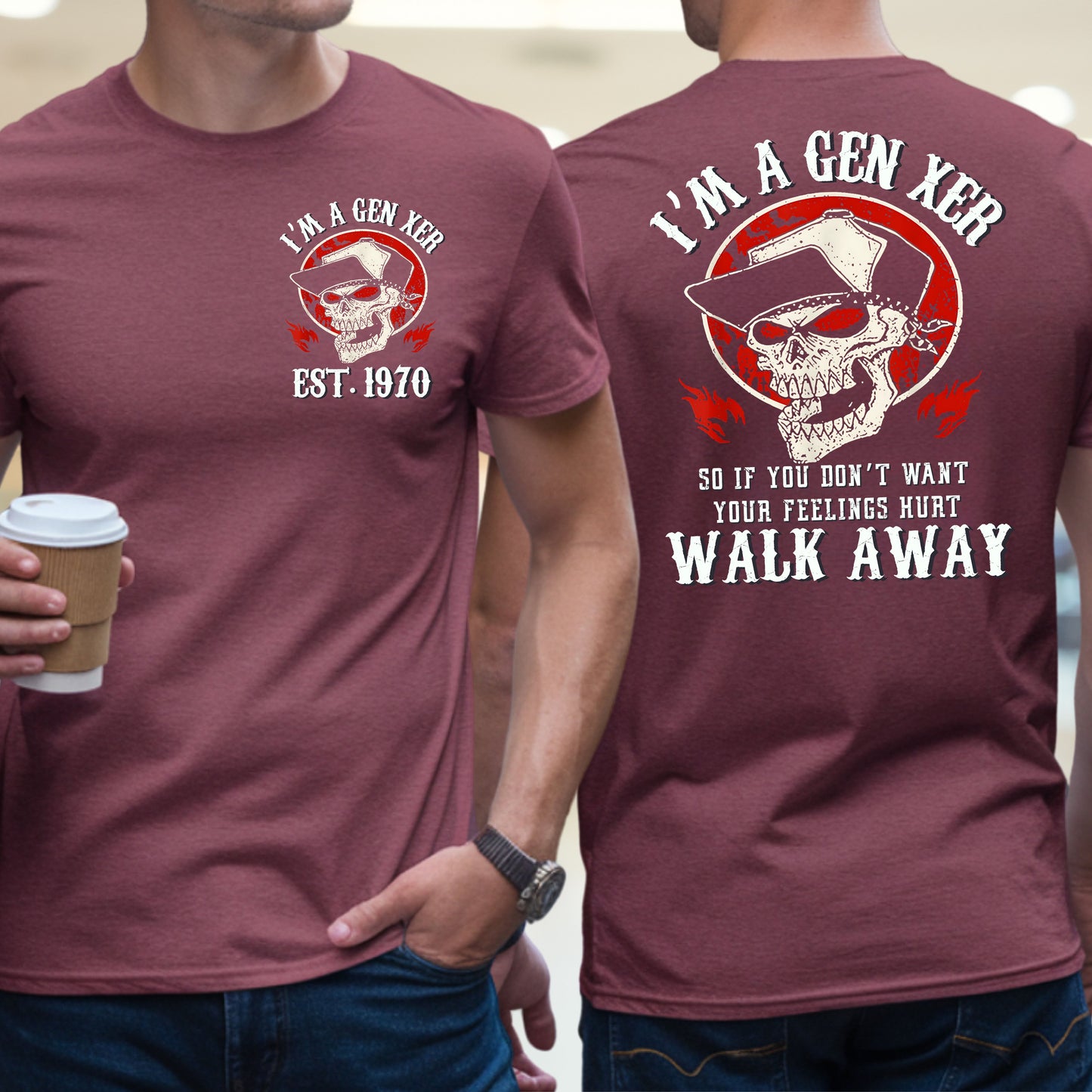 Gen X Custom Year T-Shirt : I'm gen xer , Walk away