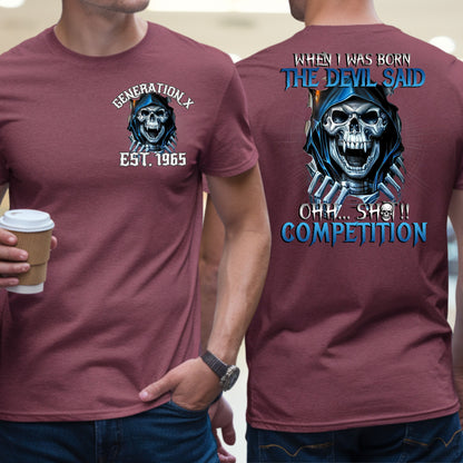 Gen X Custom Year T-shirt : When i was born , The devil said shit